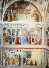 Копия картины "view of the left hand wall of the chapel" художника "гоццоли беноццо"