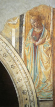 Картина "tabernacle of the visitation: annunciation: mary" художника "гоццоли беноццо"