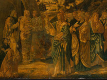 Репродукция картины "the raising of lazarus (detail)" художника "гоццоли беноццо"