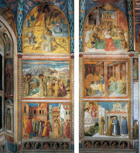 Копия картины "scenes from the life of st. francis (south wall)" художника "гоццоли беноццо"