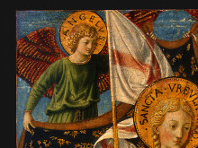Копия картины "saint ursula with angels and donor (detail)" художника "гоццоли беноццо"