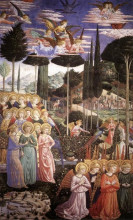 Картина "angels worshipping (detail)" художника "гоццоли беноццо"