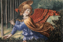 Картина "angels worshipping (detail)" художника "гоццоли беноццо"