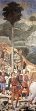 Репродукция картины "procession of the magi (detail)" художника "гоццоли беноццо"