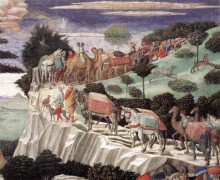 Копия картины "procession of the magus caspar (detail)" художника "гоццоли беноццо"