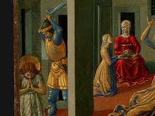 Репродукция картины "the dance of salome (detail)" художника "гоццоли беноццо"