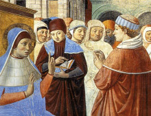 Копия картины "scenes with st. ambrose (detail)" художника "гоццоли беноццо"