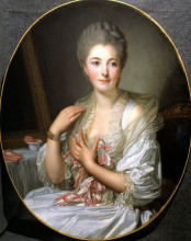 Картина "portrait of madame courcelles" художника "грёз жан-батист"