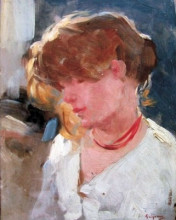 Картина "peasant woman head" художника "григореску николае"