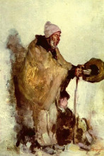 Копия картины "breton beggar" художника "григореску николае"