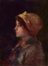 Копия картины "head of a young farmer" художника "григореску николае"
