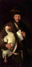 Копия картины "jew with goose" художника "григореску николае"