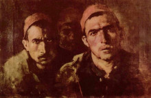 Репродукция картины "turkish prisoners" художника "григореску николае"