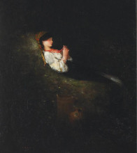 Копия картины "girl with red beads" художника "григореску николае"