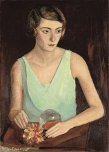 Копия картины "woman in green dress" художника "григорьев борис"