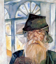 Копия картины "an old man from olonets" художника "григорьев борис"