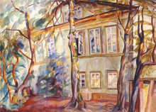 Копия картины "house under the trees" художника "григорьев борис"