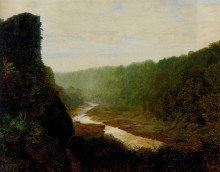 Копия картины "landscape with a winding river" художника "гримшоу джон эткинсон"