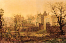 Копия картины "knostrop hall, early morning" художника "гримшоу джон эткинсон"