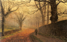 Копия картины "november afternoon, stapleton park" художника "гримшоу джон эткинсон"