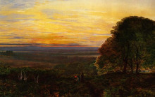 Картина "sunset from chilworth common, hampshire" художника "гримшоу джон эткинсон"