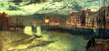 Копия картины "whitby docks" художника "гримшоу джон эткинсон"