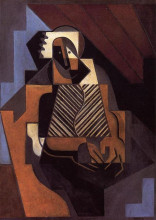 Картина "seated peasant woman" художника "грис хуан"