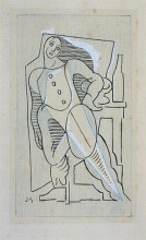 Репродукция картины "harlequin" художника "грис хуан"