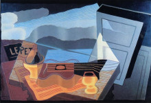 Репродукция картины "view across the bay" художника "грис хуан"