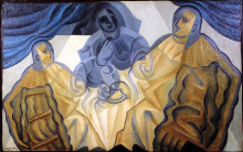 Копия картины "the three masks" художника "грис хуан"