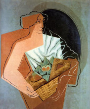 Картина "woman with basket" художника "грис хуан"