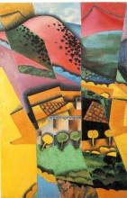 Репродукция картины "landscape at ceret" художника "грис хуан"