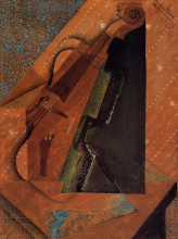 Репродукция картины "the violin" художника "грис хуан"