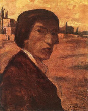 Копия картины "self-portrait" художника "гулачи лайош"
