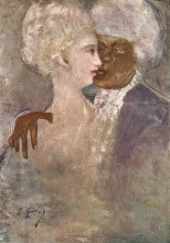 Репродукция картины "the mulatto and the sculpturesque white woman" художника "гулачи лайош"