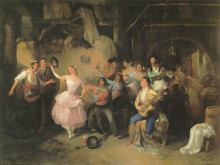 Картина "juerga flamenca en la feria" художника "гусман мануэль родригес де"