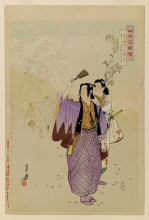 Картина "nihon hana zue" художника "гэкко огата"