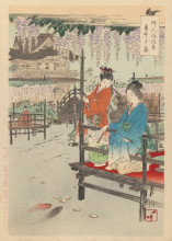 Картина "print from series women&#39;s customs and manners" художника "гэкко огата"