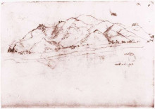 Репродукция картины "landscape near pisa" художника "да винчи леонардо"