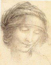 Репродукция картины "head of saint anne" художника "да винчи леонардо"