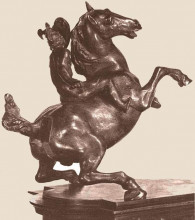 Репродукция картины "equestrian statue" художника "да винчи леонардо"