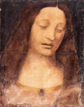 Репродукция картины "head of christ" художника "да винчи леонардо"