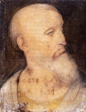 Репродукция картины "head of st. andrew" художника "да винчи леонардо"