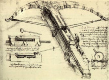 Копия картины "design for a giant crossbow" художника "да винчи леонардо"