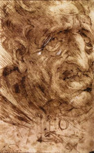 Репродукция картины "head of an old man" художника "да винчи леонардо"