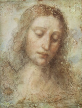 Копия картины "head of christ" художника "да винчи леонардо"