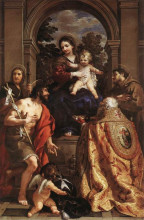 Репродукция картины "madonna and saints" художника "да кортона пьетро"