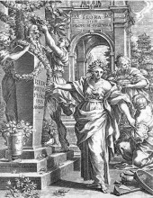 Картина "title page from the flora" художника "да кортона пьетро"