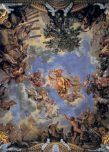 Копия картины "ceiling fresco with medici coat of arms" художника "да кортона пьетро"