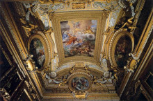 Картина "ceiling fresco in the hall of saturn" художника "да кортона пьетро"